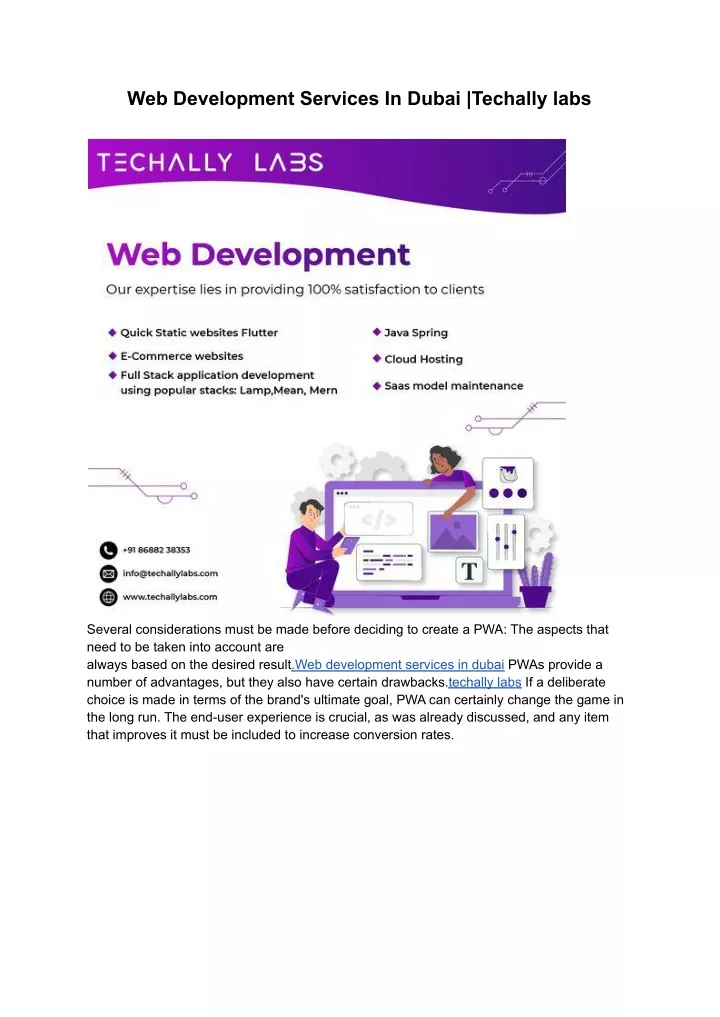 web development services in dubai techally labs