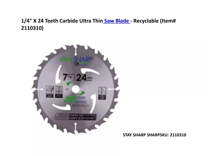 1 4 x 24 teeth carbide ultra thin saw blade