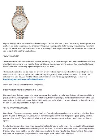 Overview on Exactly How to Purchase a Watch