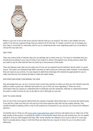 Guide on How to Purchase a Watch