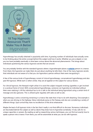 All the Hypnosis Keys You Can Visualize