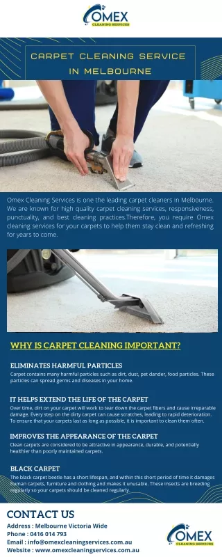Professional carpet cleaning in Melbourne
