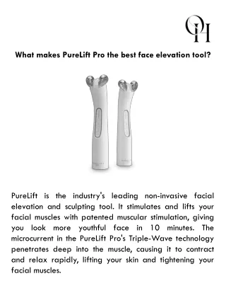 What makes PureLift Pro the best face elevation tool?