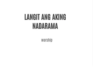 langit ang aking nadarama