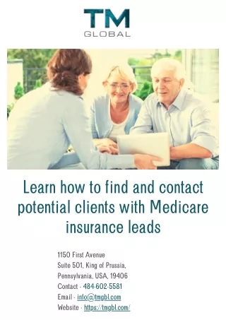 Learn how to find and contact potential clients with Medicare insurance leads