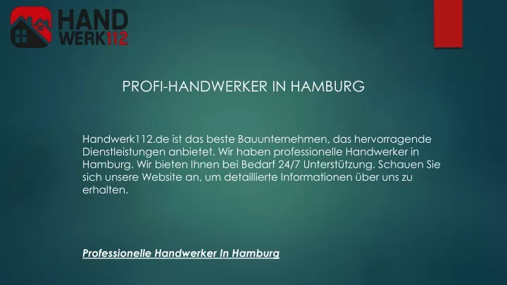 profi handwerker in hamburg