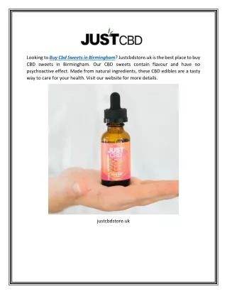 Buy Cbd Sweets in Birmingham | Justcbdstore.uk