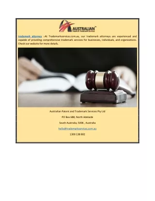 Trademark Attorney | Trademarkservices.com.au