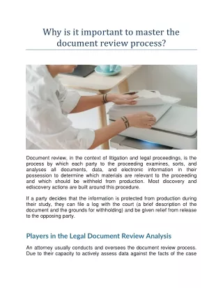 Why is it important to master the document review process
