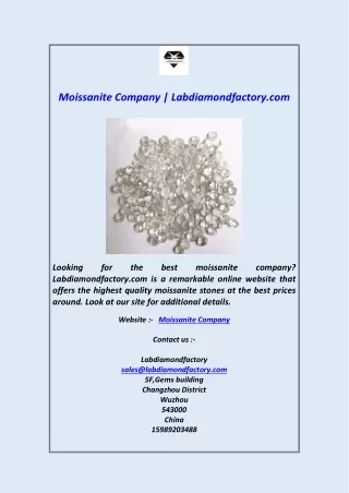 Moissanite Company  Labdiamondfactory.com