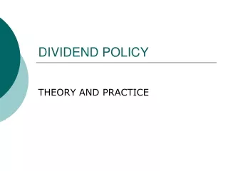 dividend policy