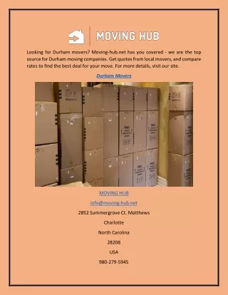 Durham Movers  Moving-hub.net