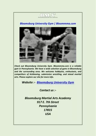 Bloomsburg University Gym  Bloommma.com