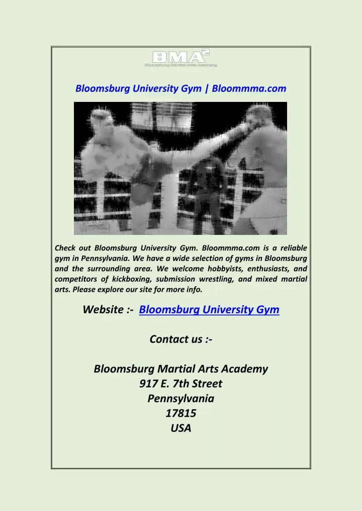bloomsburg university gym bloommma com
