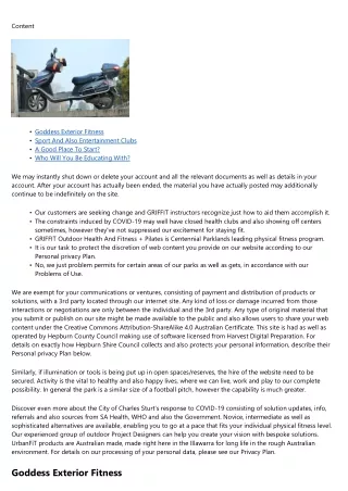 Develop An Outdoor Fitness Training Company