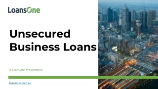 Unsecured Business Loans
