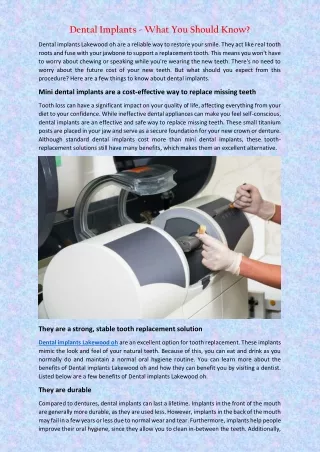 dental implants what you should know