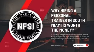 Why Hiring a Personal Trainer in South Miami Is Worth the Money?