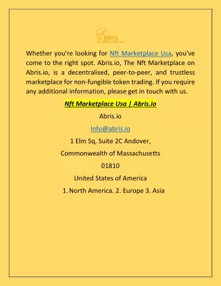 Nft Marketplace Usa  Abris.io