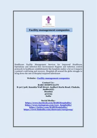 Facility management companies