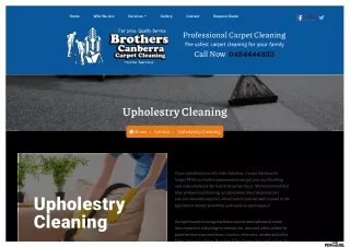 Canberra Upholstery Cleaning Services
