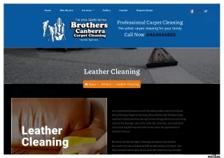 Canberra Leather Cleaning Services