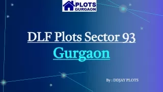 DLF Plots Sector 93 | Residential Plots Gurgaon