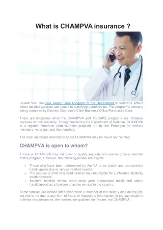 what is champva insurance