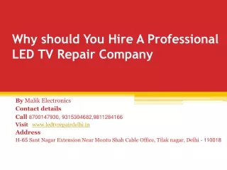 Best LED TV Repair Services In Delhi