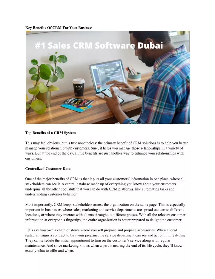 key benefits of crm for your business