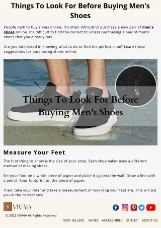 Things To Look For Before Buying Men's Shoes