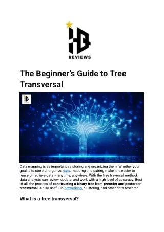 the beginner s guide to tree transversal