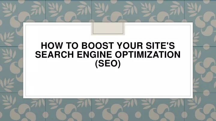 how to boost your site s search engine