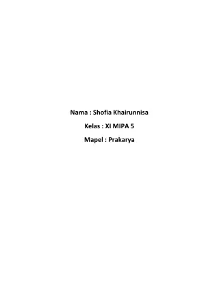 nama shofia khairunnisa