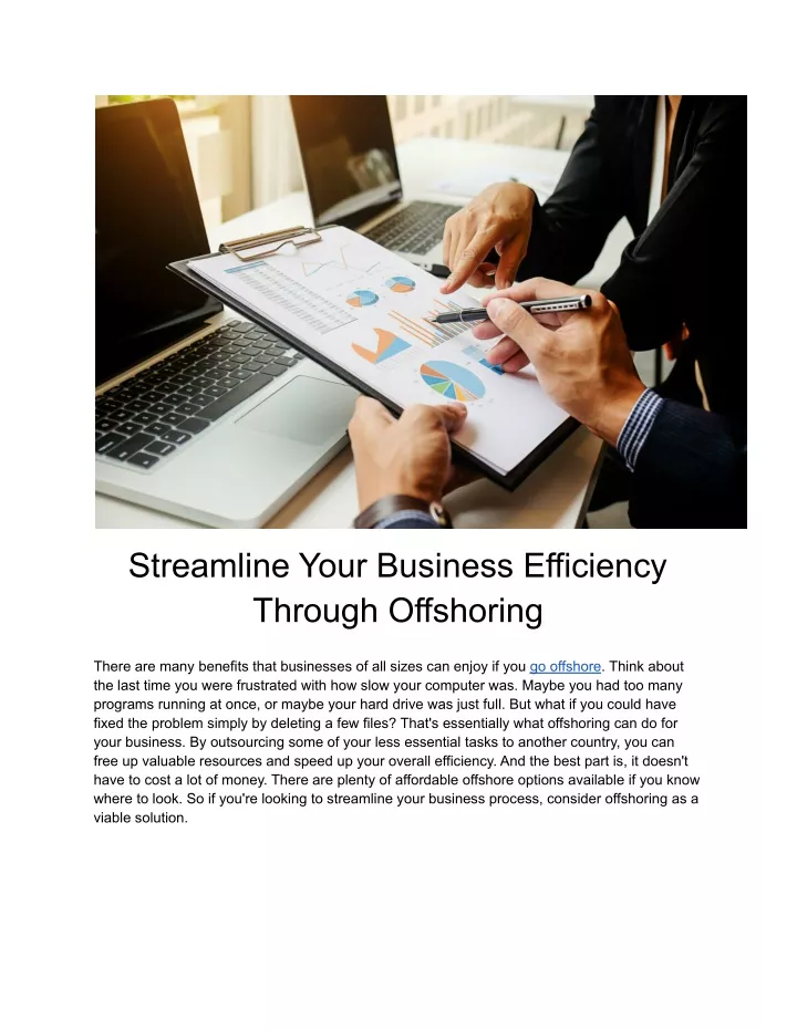 streamline your business efficiency through