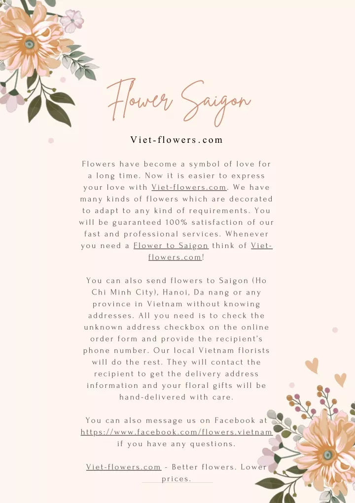 flower saigon