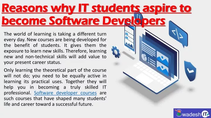 reasons why it students aspire to become software developers