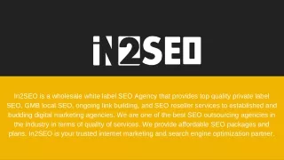 in2seo is a wholesale white label seo agency that