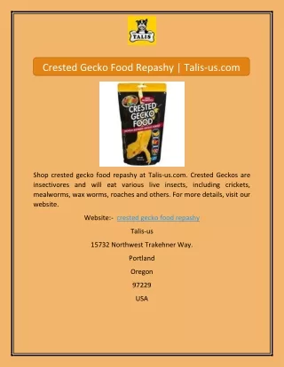 Crested Gecko Food Repashy | Talis-us.com