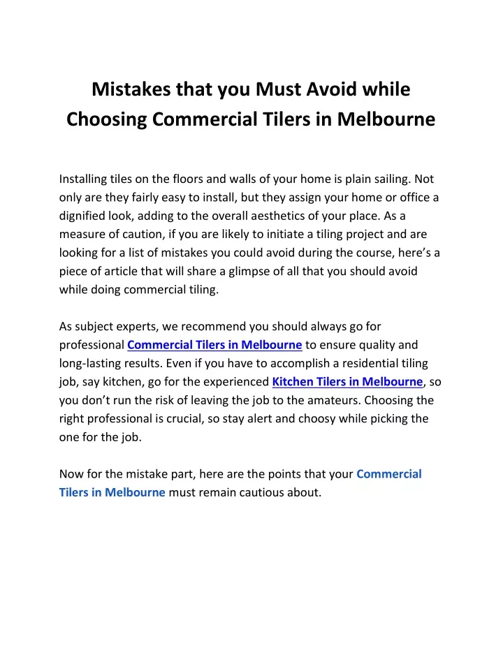 mistakes that you must avoid while choosing