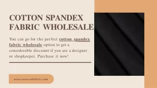 Cotton Spandex Fabric Wholesale