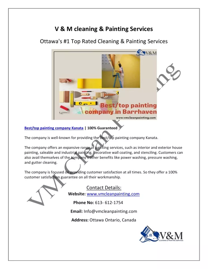 v m cleaning painting services