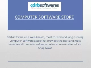 Computer Software Store