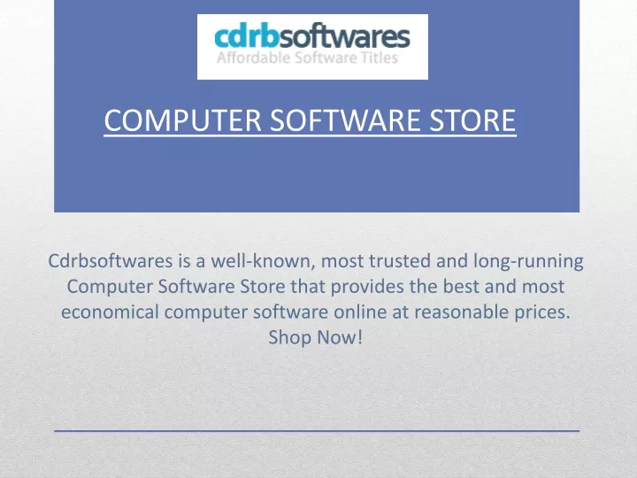 computer software store