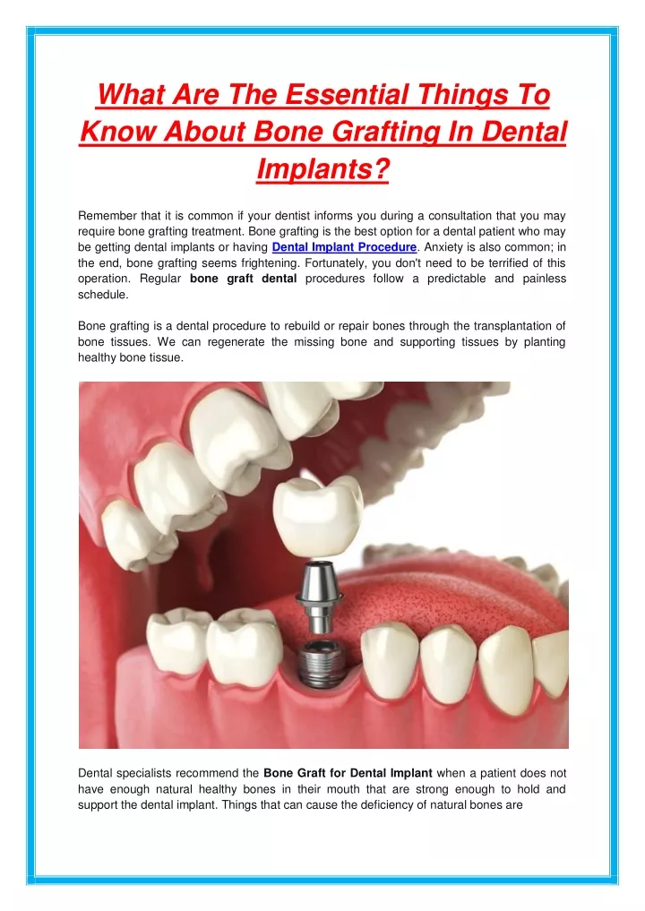 what are the essential things to know about bone