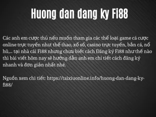 Huong Dan Dang Ky Fi88
