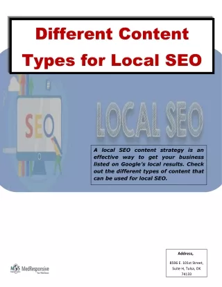 different content types for local seo