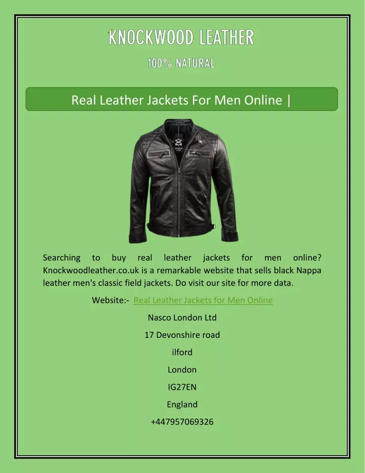real leather jackets for men online