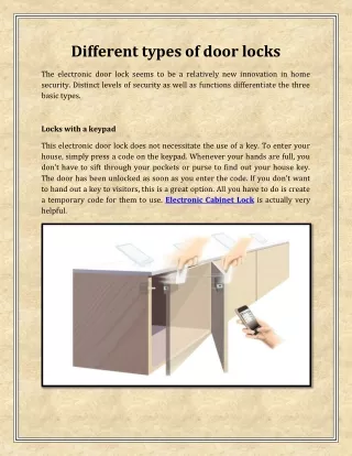 different types of door locks