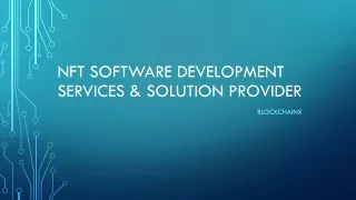 nft software development services solution provider